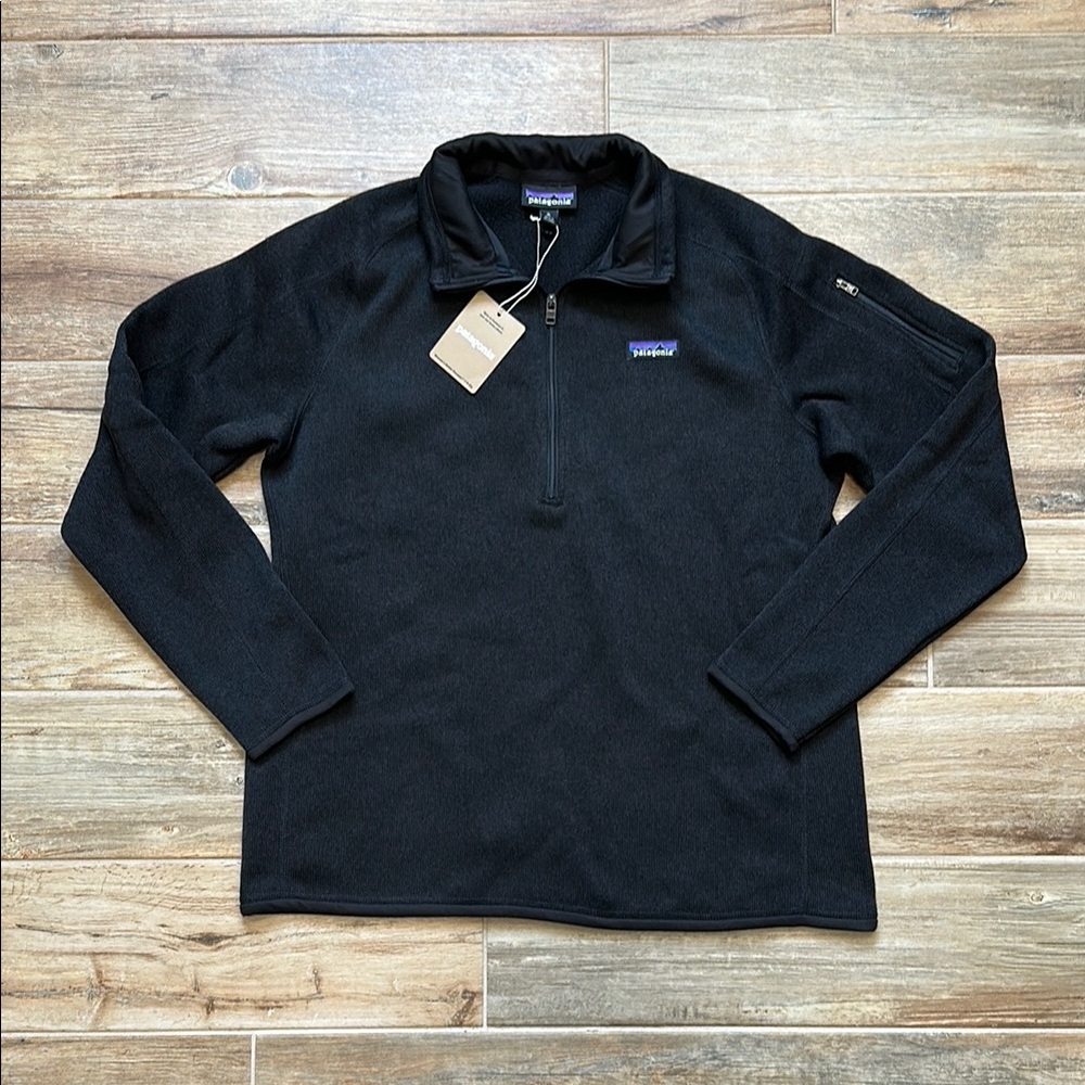 NWT Patagonia Better Sweater Black Sweatshirt Quarter-Zip STY25618 Women’s XL - Picture 2 of 12